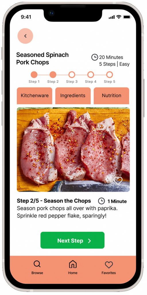 A page showing Step 2 of the recipe.