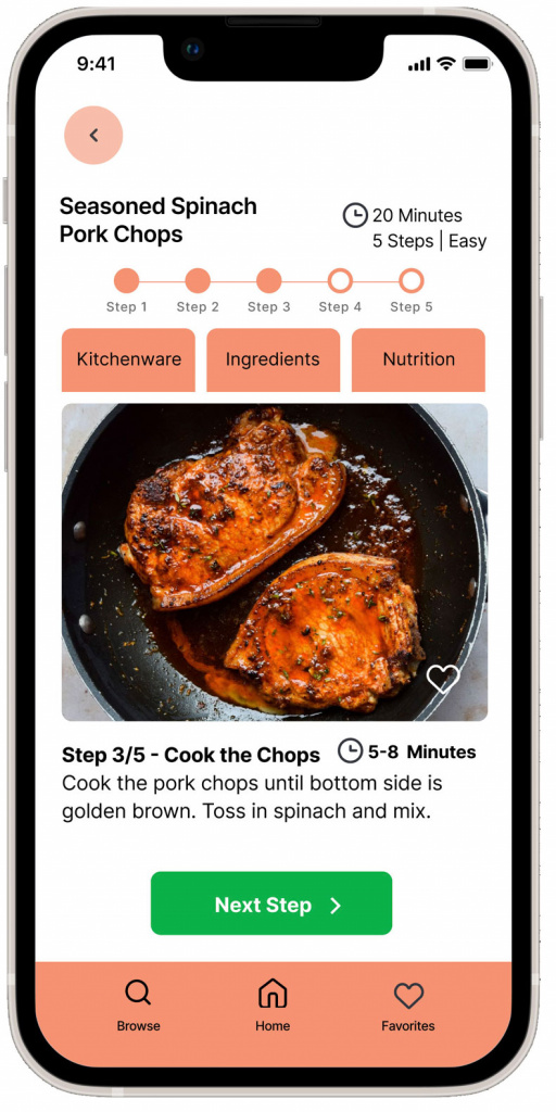A page showing Step 3 of the recipe.