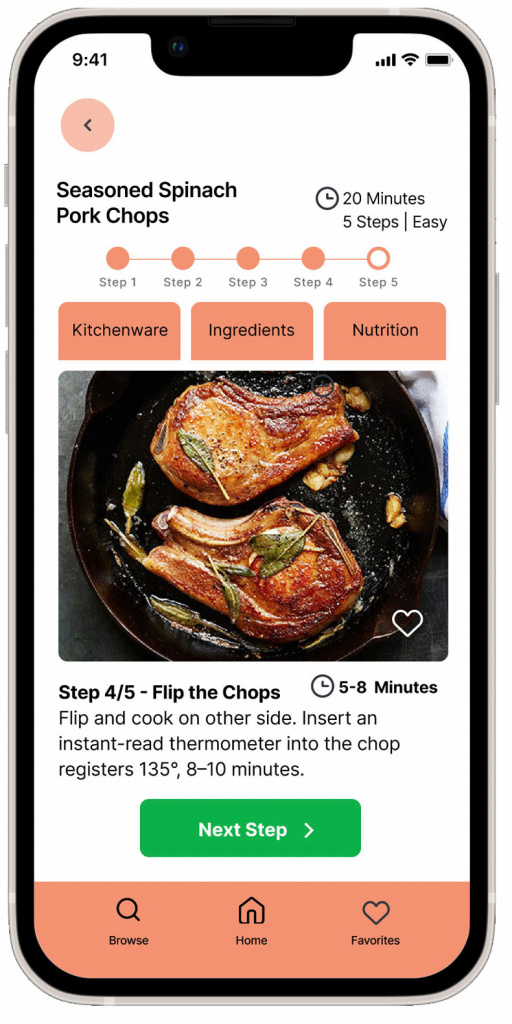 A page showing Step 4 of the recipe.