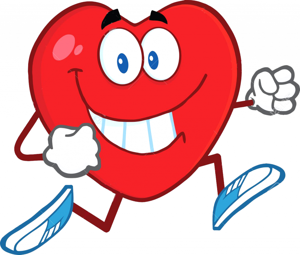 Cartoon heart character.