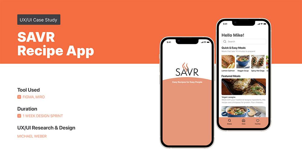SAVR Recipe Case Study Title Box Click on this to ready the case study.