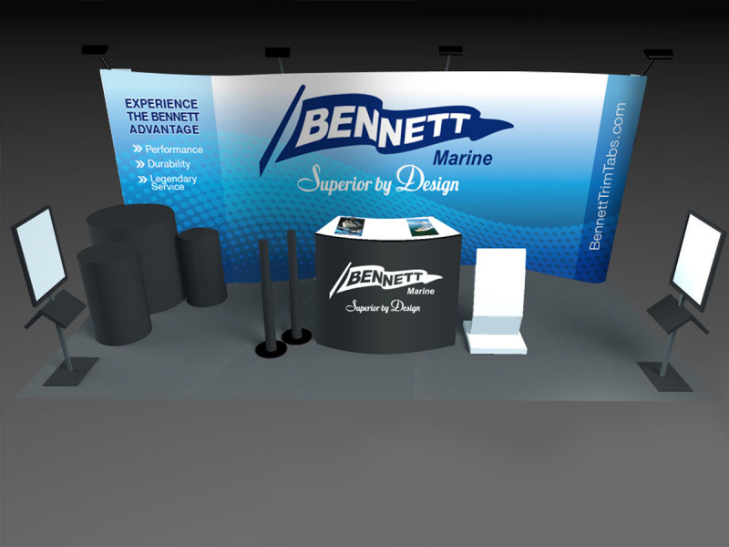 rendering of trade show booth