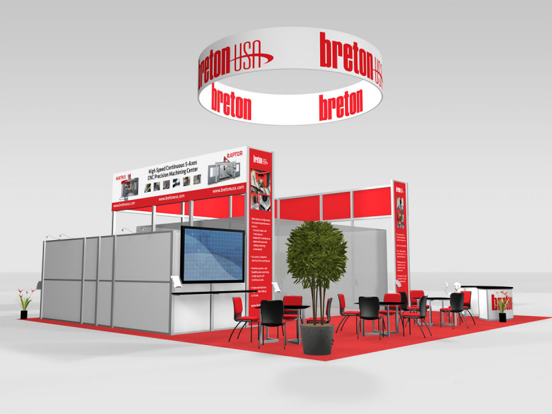 rendering of trade show booth