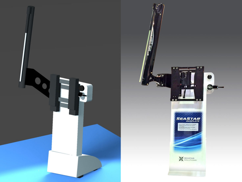 rendering of boat equipment trade show display