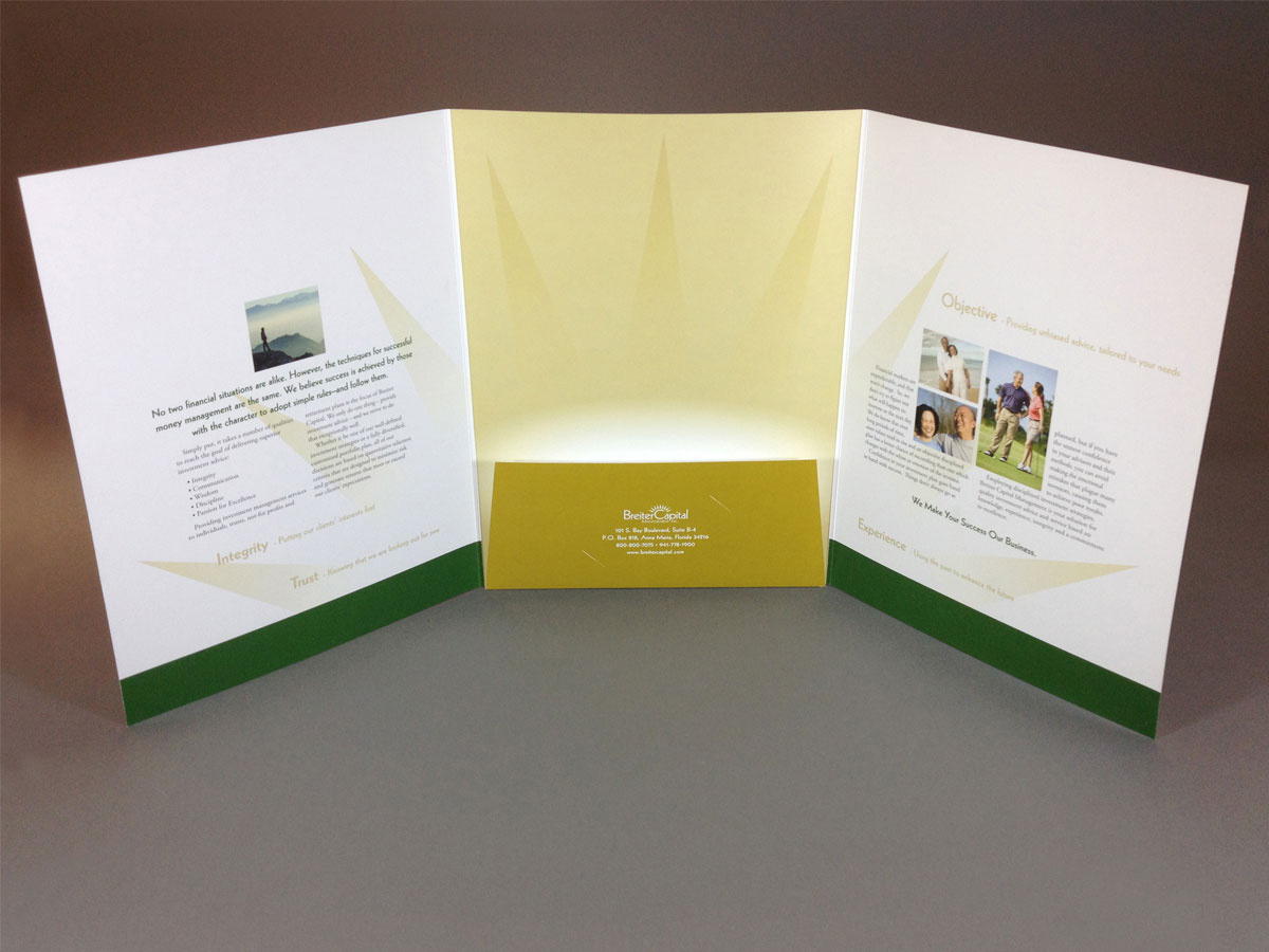 Inside Tri-fold Pocket folder