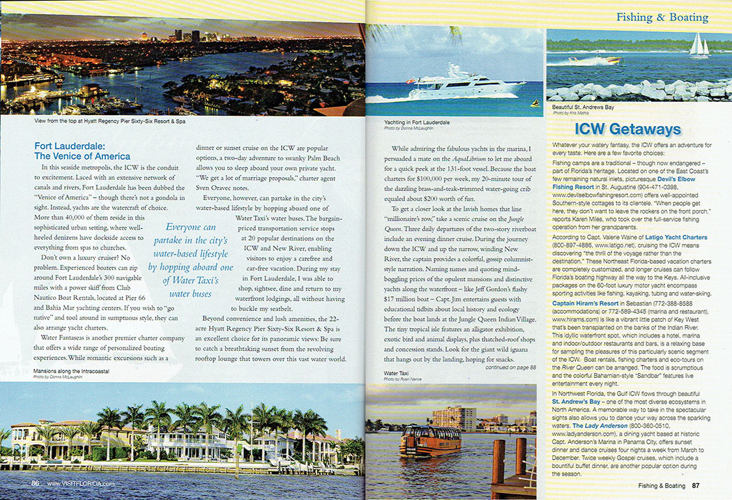 Tourist publication spread